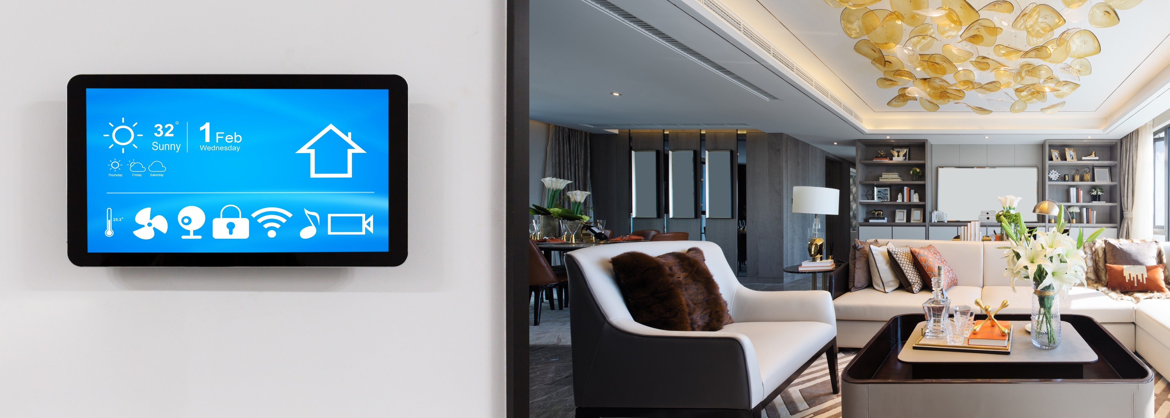 Bảng điều khiển trung tâm nhà thông minh Smarthome hiện đại - Guu House.